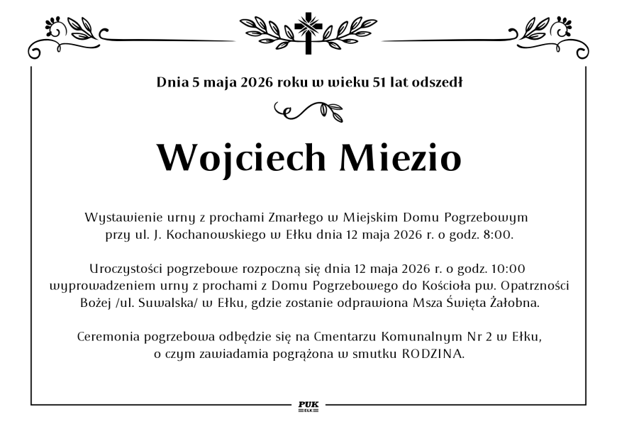 Wojciech Miezio - nekrolog